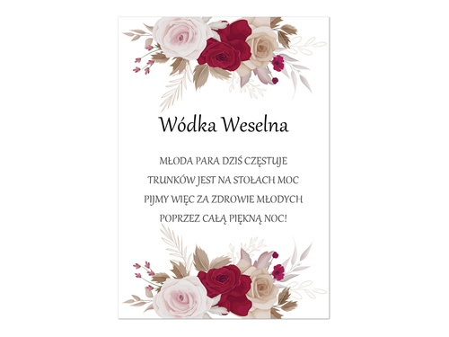 Wedding Vodka bottle labels - 9 pcs.