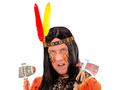 Native Indian headband with 2 feathers