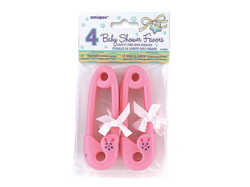 Plastic safety pins pink - 2 pcs