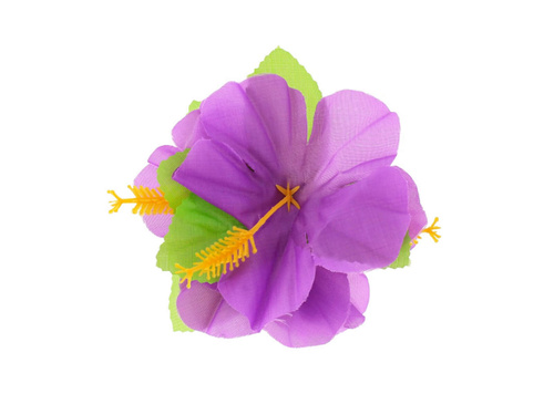 Hawaiian pin large flower purple - 1 pcs.