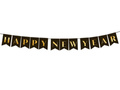 Happy New Year banner black - 250 cm - 1 pc.