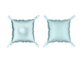 Balony foliowe Kwadraty jasnoniebieskie - 35 x 35 cm - 4 szt.