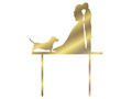 Cake topper, gold plexi - 16x21 cm - 1 pc