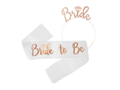 Bride sash and band set - 1 piece.