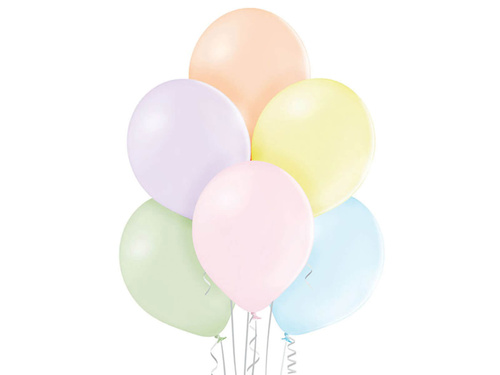 Pastel latex balloons mix colors - large - 100 pcs.