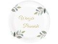 Plates for a bachelorette party with green leaves - 18 cm - 6 pcs.