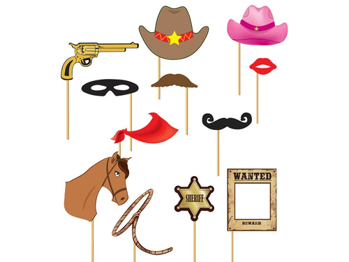 Wild West Photo Props - 12 pcs