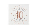 Fortieth Birthday Sparkling pink gold napkins - 33 cm - 10 pcs.