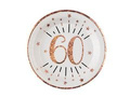 Plates for sixtieth birthday Sparkling pink gold - 22,5 cm - 10 pcs.