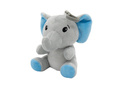 2-in-1 plush toy balloon weight elephant with blue ears with loop - 11 cm - 120g