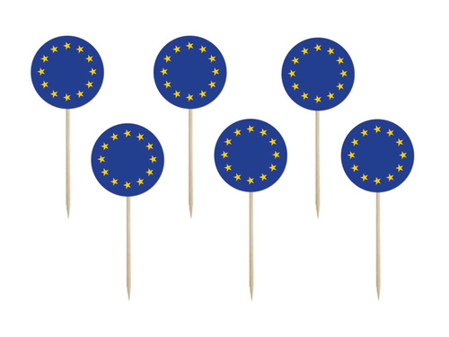 Pikers for the cake European Union Flag - 6 pcs.