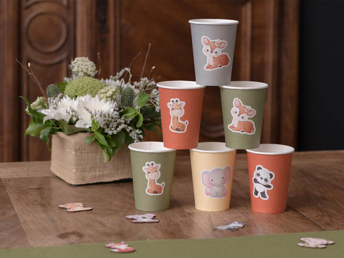 Stickers Animals for baby shower - 16 pcs.