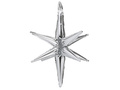 Balon foliowy Gwiazda srebrna 3D - 105 cm - 1 szt.