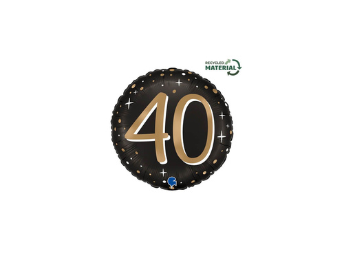 Balon foliowy okrągły Sparkling 40 - 14" - 1 szt.