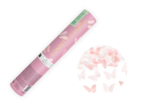Confetti cannon - pink - 20 cm - 1 pc