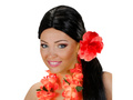 Red flower hair tie - 1 pc