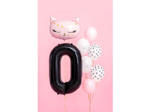 Foil balloon number 0 black - 86 cm - 1 pc.