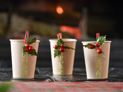 Brown cups - 10 pcs.