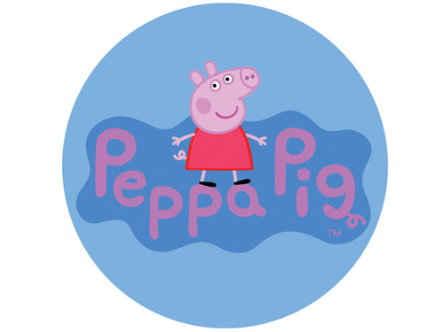 Decorative Peppa Pig cake wafer - 20 cm