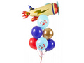 Set of latex balloons Airplane - 30 cm - 6 pcs.