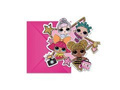 Zaproszenia urodzinowe LOL Glitterari - 6 szt.