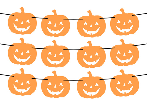 Halloween garland - Pumpkins - 500 cm