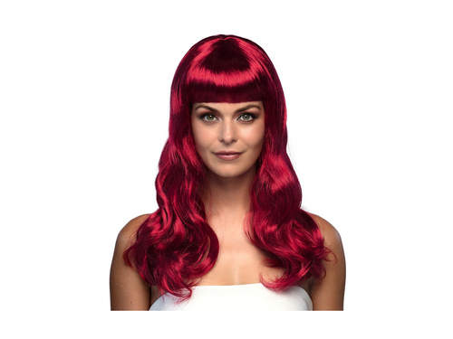Peruka elegancka rubinowa