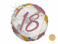Balon foliowy na osiemnastkę różowe złoto - 46 cm - 1 szt.