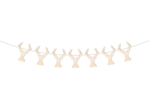 Wooden Christmas Garland - 10m