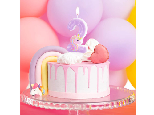 Unicorn candle no 2 - 1 pc