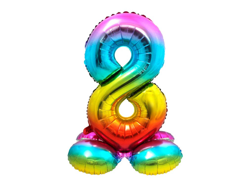 Number 8 Ombre Standing Foil Balloon - 81 cm - 1 pc