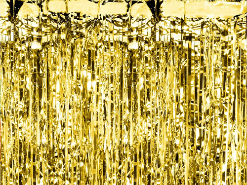 Kurtyna - zasłona na drzwi złota metaliczna - 200 cm x 100 cm