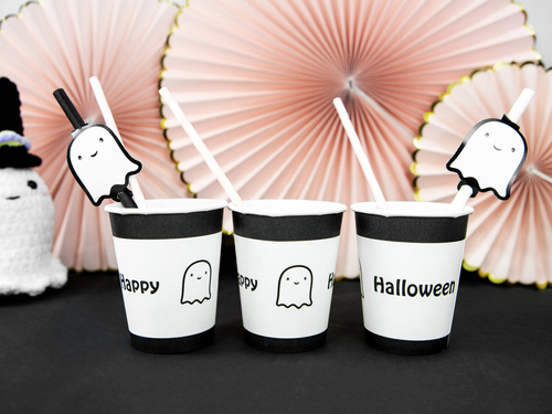 Kubeczki papierowe na Halloween Wesoły Duszek  - 250 ml - 6 szt.