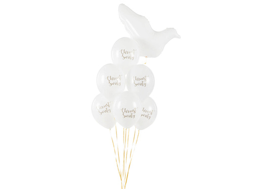 Latex balloons for Holy Baptism - white - 50 pcs.