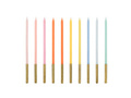 Birthday candles, pastel rainbow - 10 pcs