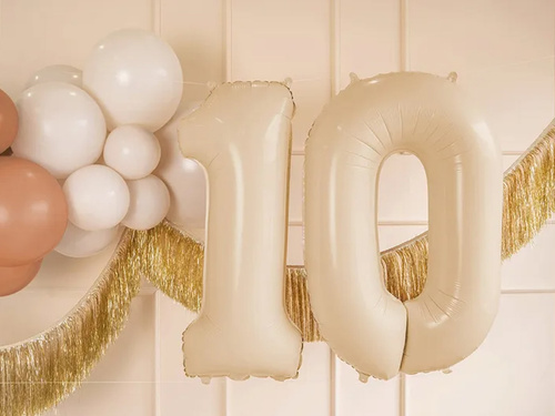 Number 1 Beige Foil Balloon - 72 cm - 1 pc
