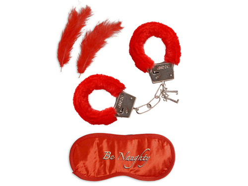 Handcuffs, red, 1 pc