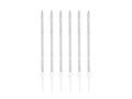 Silver Candles 13.5 cm - 6 pcs
