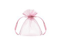 Pink organza bags - 7,5 x 10 cm - 10 pcs.