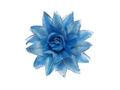 Azure flower hair clip with glitter - 1 pc