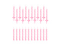 Birthday candles pink - 24 pcs