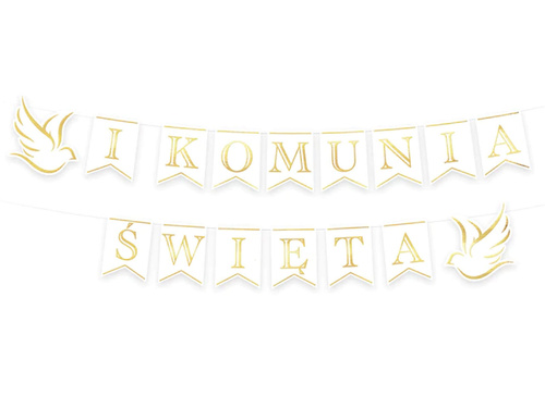 First Holy Communion banner with doves - 250 cm - 1 pc.