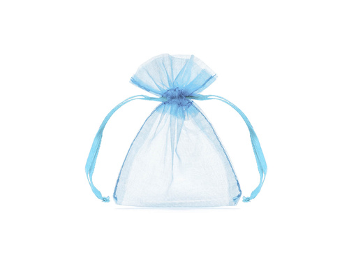 Blue organza bags - 7,5 x 10 cm - 10 pcs.