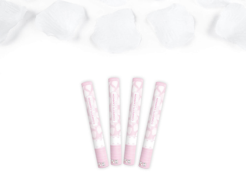 Rose petals cannon, 40 cm, white, 4 pc