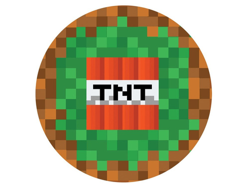 Decorative TNT Pixels cake wafer - 20 cm
