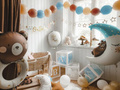 Foil balloon Teddy bear on the moon