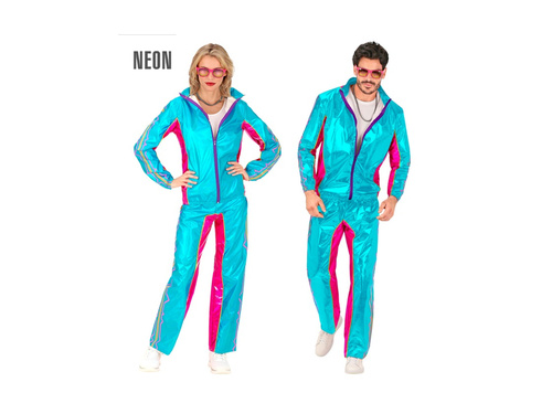 Strój imprezowy - niebieski metaliczny EDM (dres)