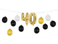 Zestaw balonów na czterdzieste urodziny - 1 komplet
