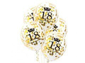Balony przezroczyste ze złotym konfetti na osiemnastkę - 30 cm - 5 szt