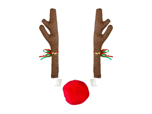 Decoration for a car Reindeer horns with nose - 1 kpl.